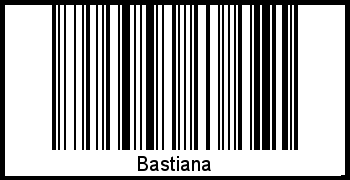 Der Voname Bastiana als Barcode und QR-Code