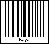 Der Voname Baya als Barcode und QR-Code
