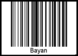 Barcode des Vornamen Bayan