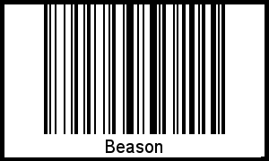 Barcode des Vornamen Beason