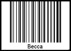 Der Voname Becca als Barcode und QR-Code