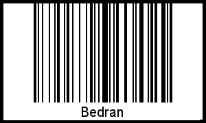 Barcode des Vornamen Bedran