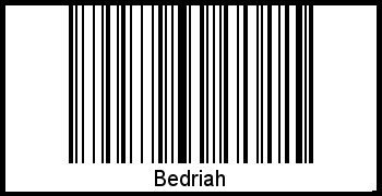 Der Voname Bedriah als Barcode und QR-Code