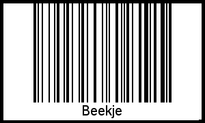 Barcode des Vornamen Beekje