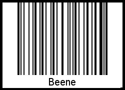 Barcode des Vornamen Beene