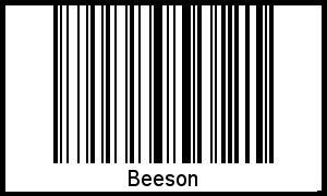 Barcode des Vornamen Beeson