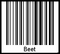 Barcode des Vornamen Beet