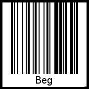 Barcode des Vornamen Beg