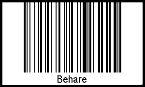 Interpretation von Behare als Barcode