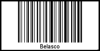 Barcode des Vornamen Belasco