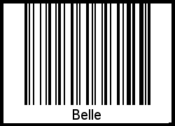 Interpretation von Belle als Barcode