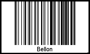 Der Voname Bellon als Barcode und QR-Code