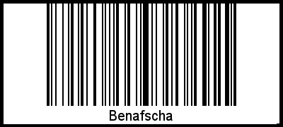 Der Voname Benafscha als Barcode und QR-Code