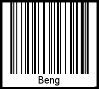 Der Voname Beng als Barcode und QR-Code