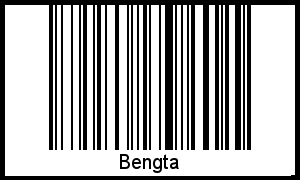 Der Voname Bengta als Barcode und QR-Code