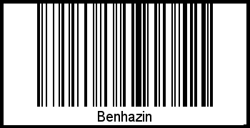 Barcode des Vornamen Benhazin