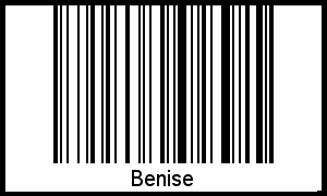 Der Voname Benise als Barcode und QR-Code