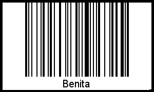 Interpretation von Benita als Barcode