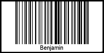 Benjamin als Barcode und QR-Code