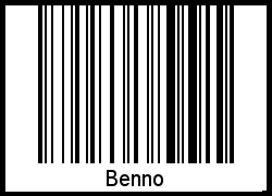 Der Voname Benno als Barcode und QR-Code