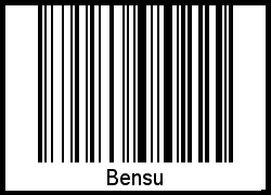 Barcode des Vornamen Bensu