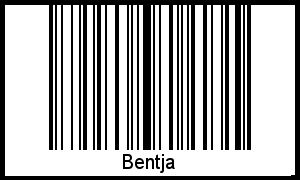 Der Voname Bentja als Barcode und QR-Code