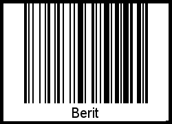 Der Voname Berit als Barcode und QR-Code