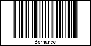 Barcode des Vornamen Bernance