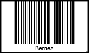 Der Voname Bernez als Barcode und QR-Code