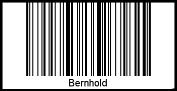 Barcode des Vornamen Bernhold