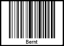 Der Voname Bernt als Barcode und QR-Code