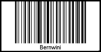 Barcode des Vornamen Bernwini