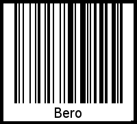 Barcode des Vornamen Bero