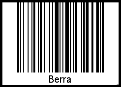 Interpretation von Berra als Barcode