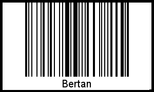 Der Voname Bertan als Barcode und QR-Code