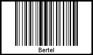 Barcode des Vornamen Bertel