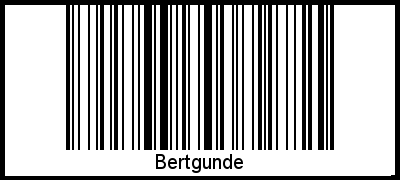 Bertgunde als Barcode und QR-Code