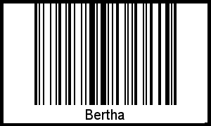 Bertha als Barcode und QR-Code