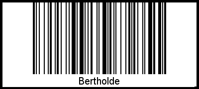 Der Voname Bertholde als Barcode und QR-Code