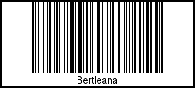 Barcode des Vornamen Bertleana