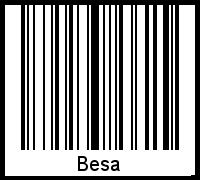 Der Voname Besa als Barcode und QR-Code