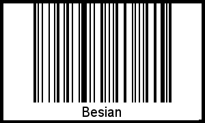 Der Voname Besian als Barcode und QR-Code