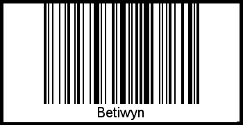 Der Voname Betiwyn als Barcode und QR-Code