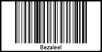 Der Voname Bezaleel als Barcode und QR-Code