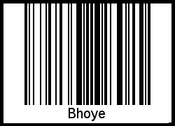 Barcode des Vornamen Bhoye