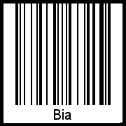 Barcode des Vornamen Bia