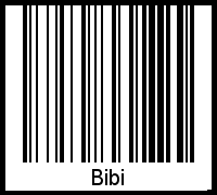Der Voname Bibi als Barcode und QR-Code