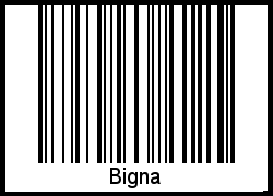 Bigna als Barcode und QR-Code