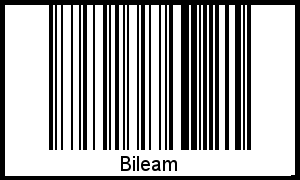 Der Voname Bileam als Barcode und QR-Code