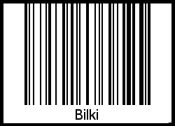 Barcode des Vornamen Bilki